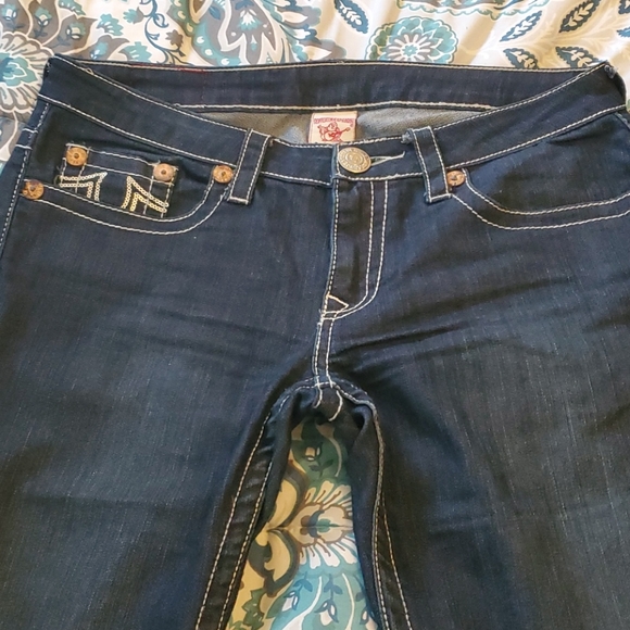 Women Billy Blue Jean True Religion Shorts Size 31 - Picture 4 of 5